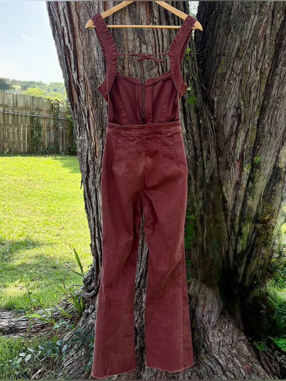 Free People Brown/Red CRVY 2nd Ave One Piece jumpsuit - Picture 5 of 15
